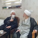 دیدار آیت الله محمدی عراقی نماینده مقام معظم رهبری با  مرجع عالیقدر حضرت آیت الله العظمی محفوظی دامت برکاته در بیت معظم له